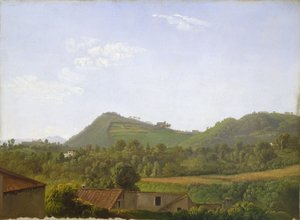 View near Naples, c.1806 (oil on paper on canvas)